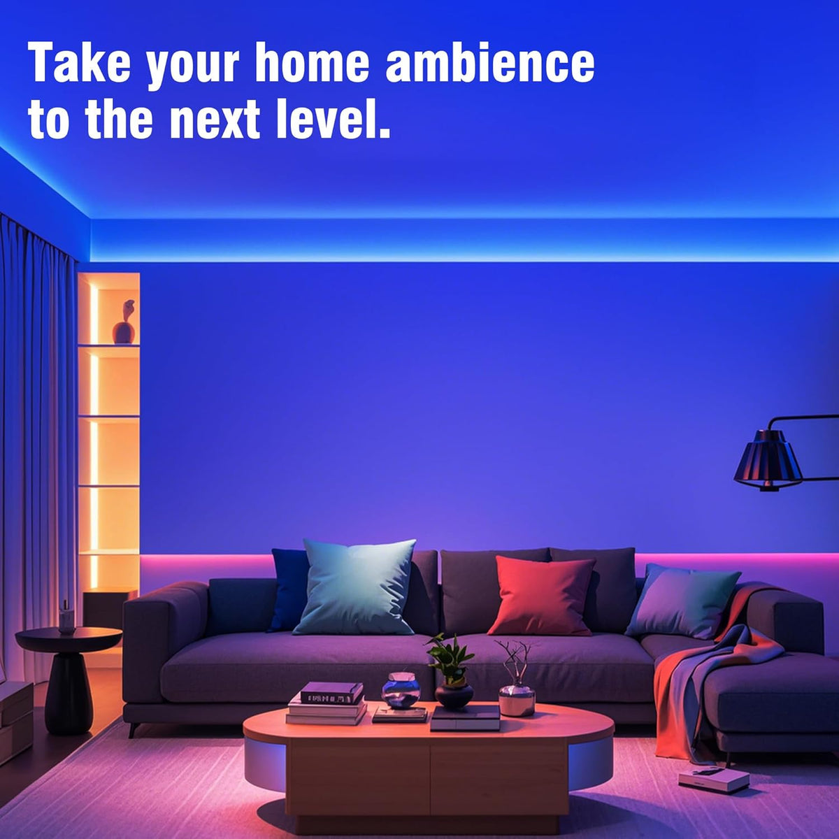 built-in microphone and music sync mode that auto-adjusts color and speed to rhythm