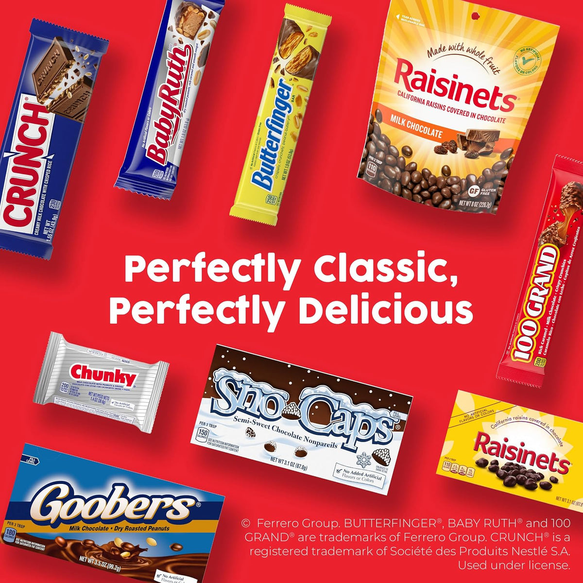 Butterfinger, CRUNCH, Baby Ruth & More Mini Candy Variety – Resealable Bag for Car Camping Trips and Picnic Treats, 36.9 oz