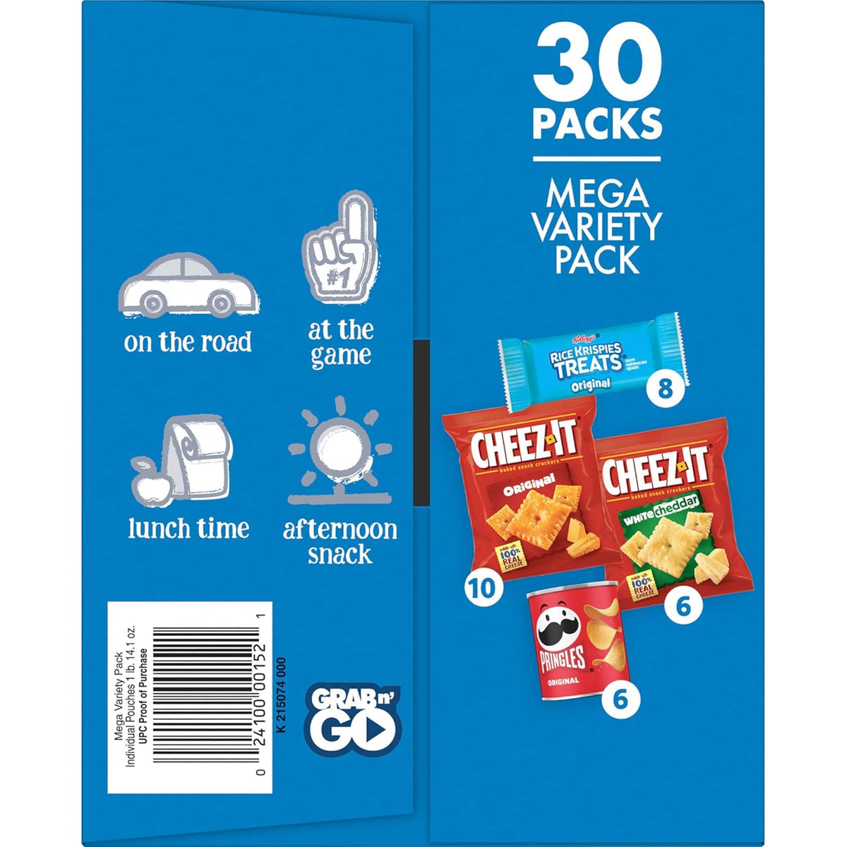 Cheez-It, Pringles & Rice Krispies Treats Variety Snack Pack – Housewarming Gift Basket Stuffer for New Neighbors, 30 Count