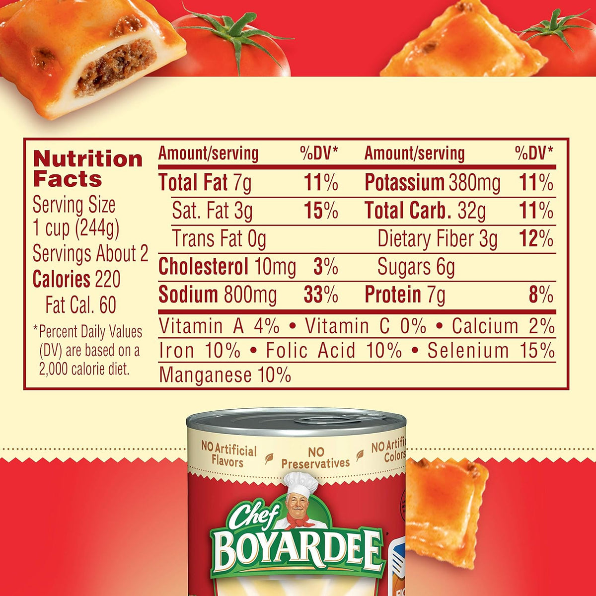 Chef Boyardee Mini Beef Ravioli, 5-Pack Value Pasta for Busy Workweek Meal Prep, 15 oz Cans