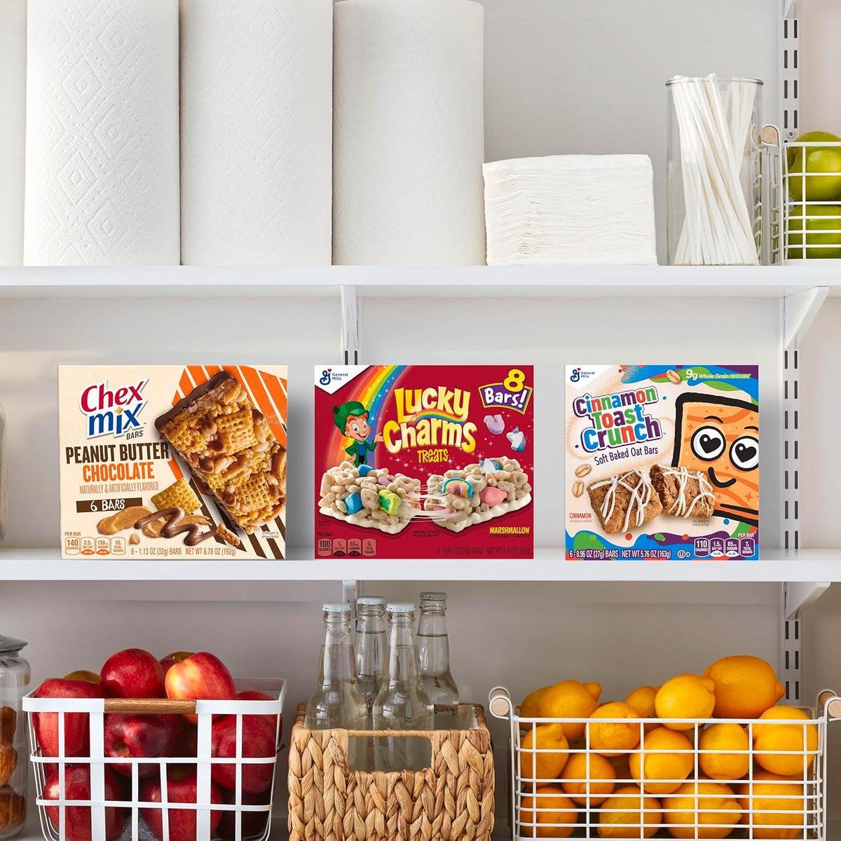 Cinnamon Toast Crunch Cereal Treat Bars, Snack Bars, 8 Ct, 6.8 oz – Familiar Comfort Snack for Busy Self-Care Days