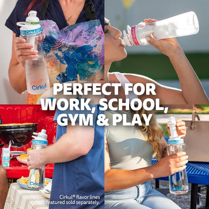 Cirkul Starter Water Bottle Kit – Zero-Sugar Flavored Hydration for Shift Workers, Students, and Frequent Travelers