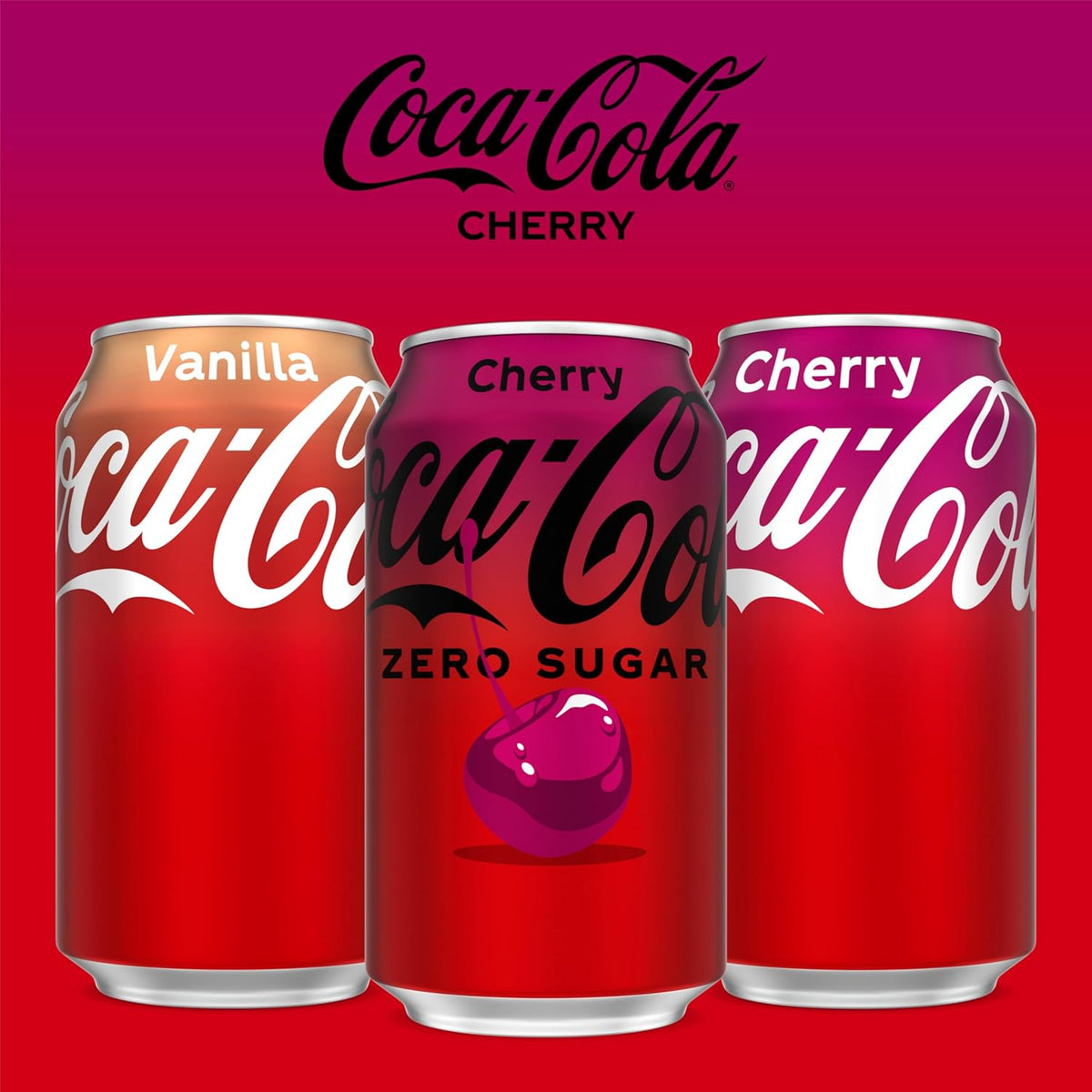 Coca-Cola Cherry Zero Soda - Zero-Sugar Lunch Bag Companion for Clean Eating Goals, 12 fl oz Cans (Pack of 12)