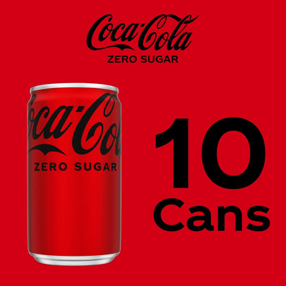 Coca-Cola Coke Zero Sugar 7.5 oz Soda – Compact Energy Boost for Home Office Desks and Midday Focus