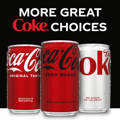 Coca-Cola Coke Zero Sugar 7.5 oz Soda – Compact Energy Boost for Home Office Desks and Midday Focus