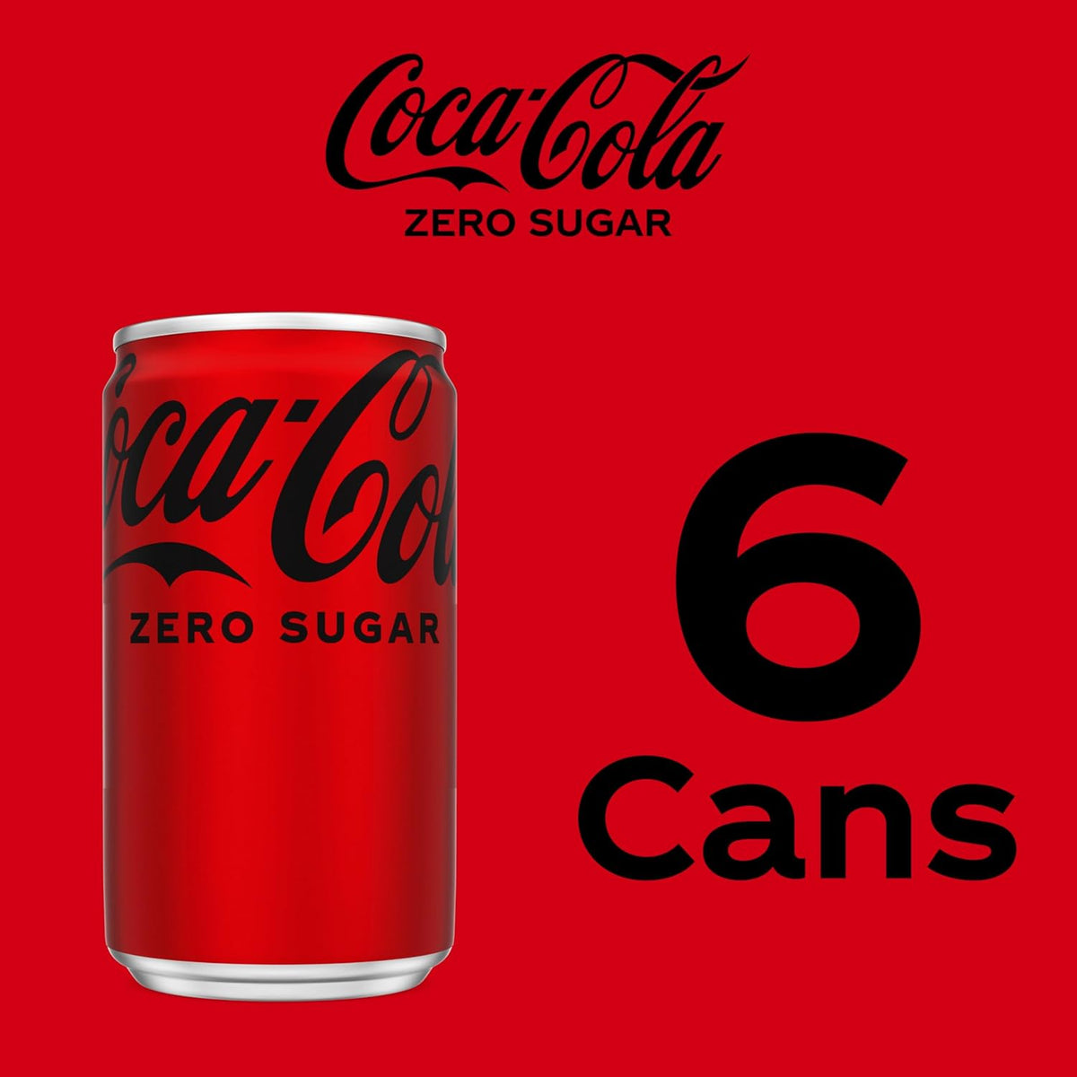 Coca-Cola Coke Zero Sugar Mini-Can 7.5 fl oz, 6 Pack – Thoughtful Hostess Gift for Casual Dinner Parties and Game Nights