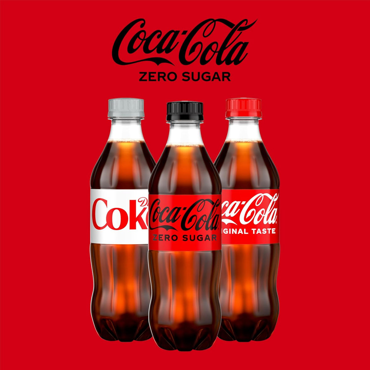 Coca-Cola Coke Zero Sugar Soda 16.9 fl oz 6 Pack – Refreshing Cola for Backyard BBQs and Patio Dining