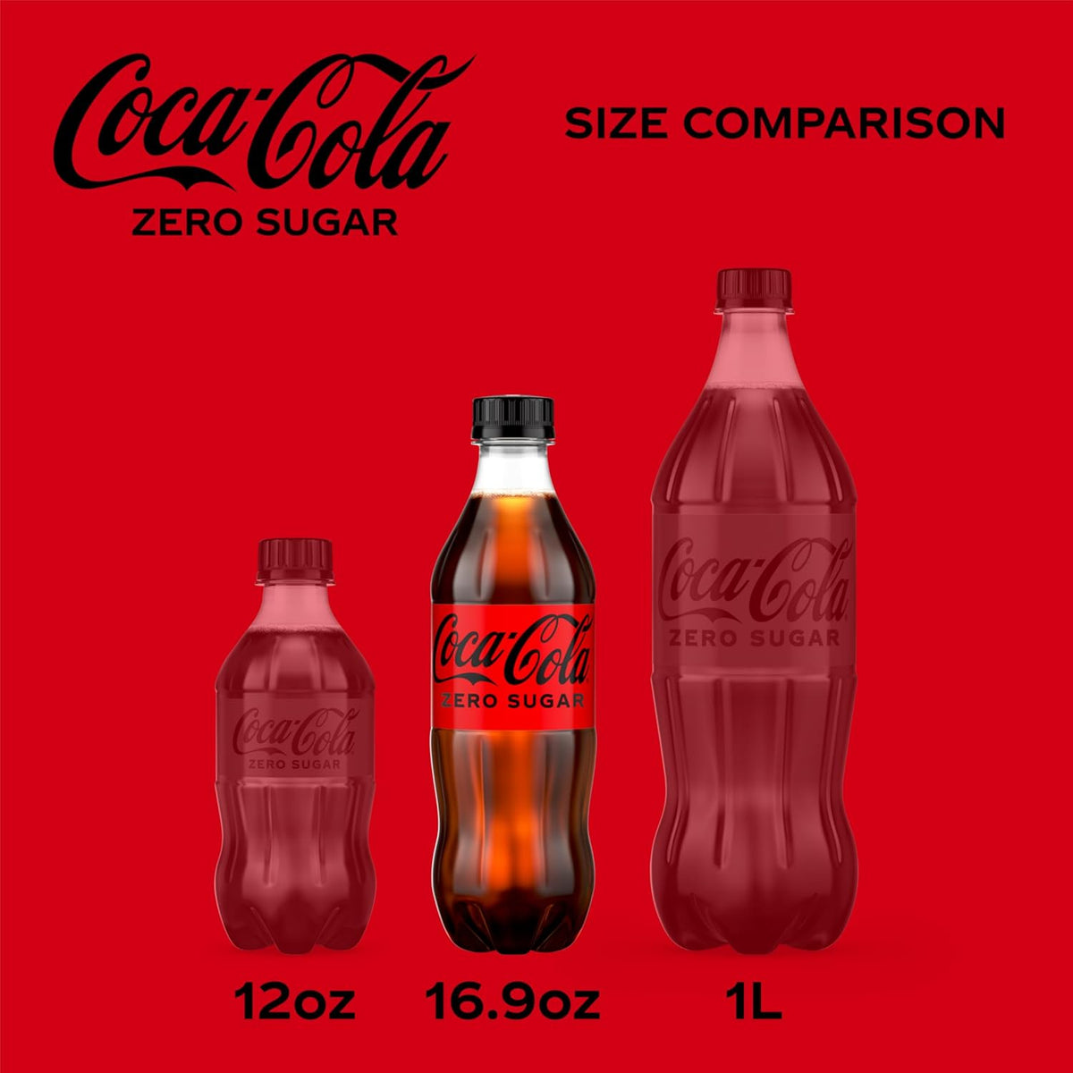 Coca-Cola Coke Zero Sugar Soda 16.9 fl oz 6 Pack – Refreshing Cola for Backyard BBQs and Patio Dining