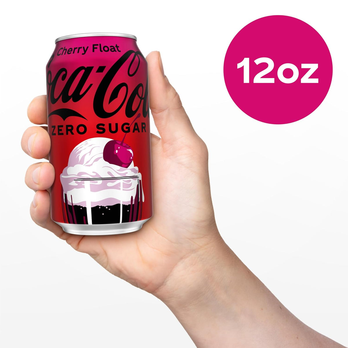 Coca-Cola Zero Sugar Cherry Float Soda – Holiday Hostess Gift for Hosts Who Appreciate Unique Soda Selections, 12 fl oz, 12 Pack