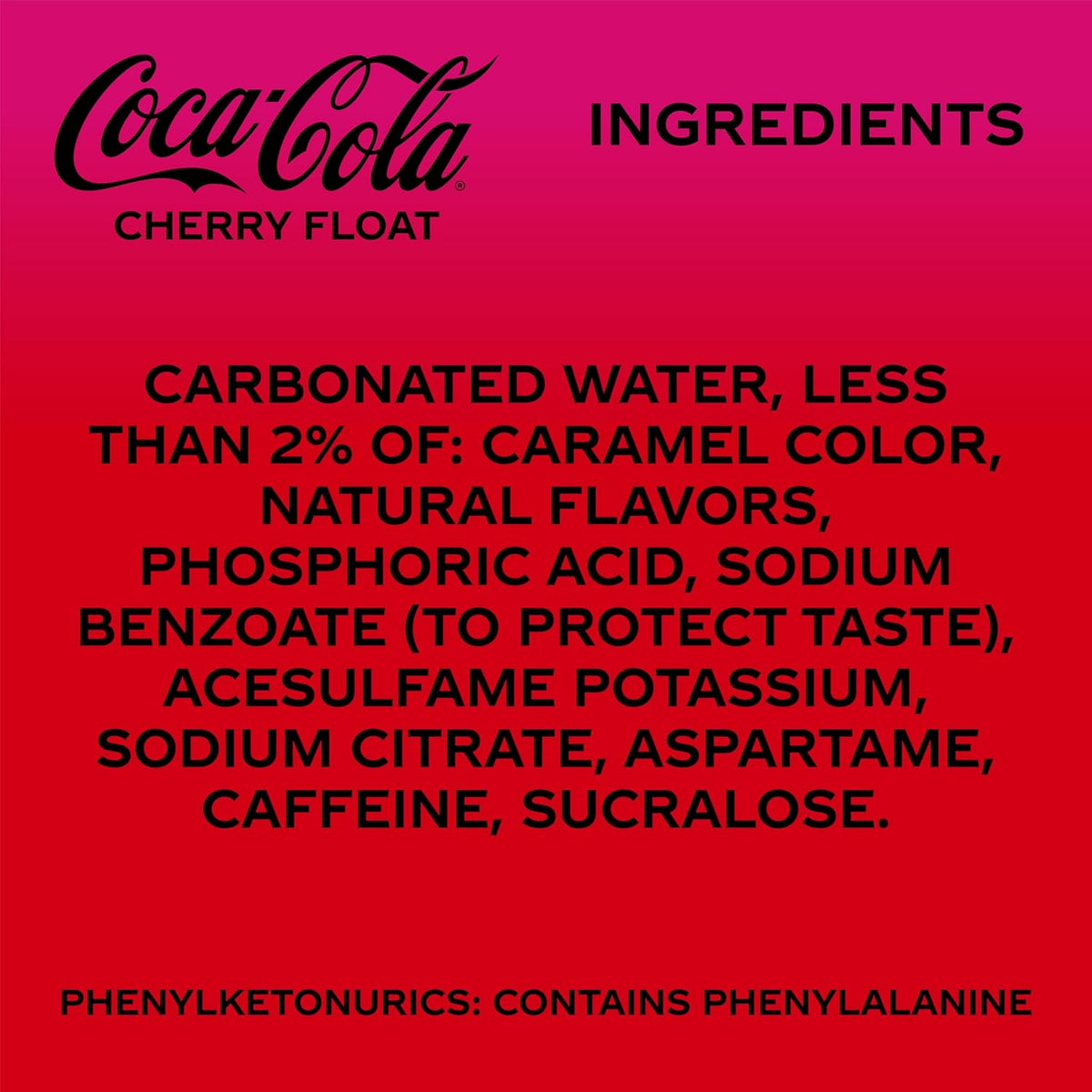 Coca-Cola Zero Sugar Cherry Float Soda – Holiday Hostess Gift for Hosts Who Appreciate Unique Soda Selections, 12 fl oz, 12 Pack