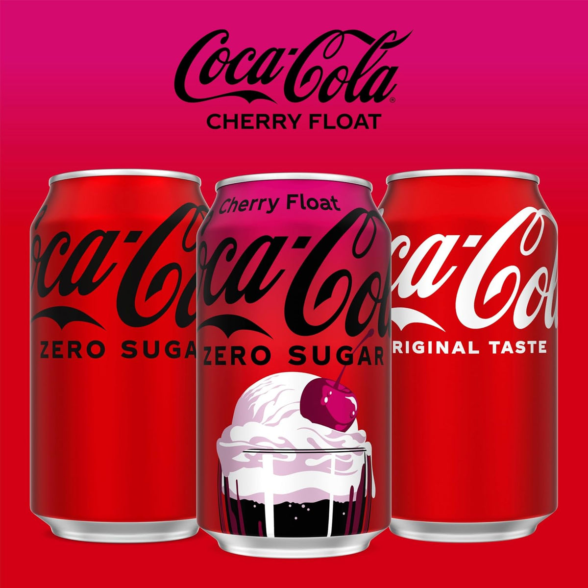 Coca-Cola Zero Sugar Cherry Float Soda – Holiday Hostess Gift for Hosts Who Appreciate Unique Soda Selections, 12 fl oz, 12 Pack