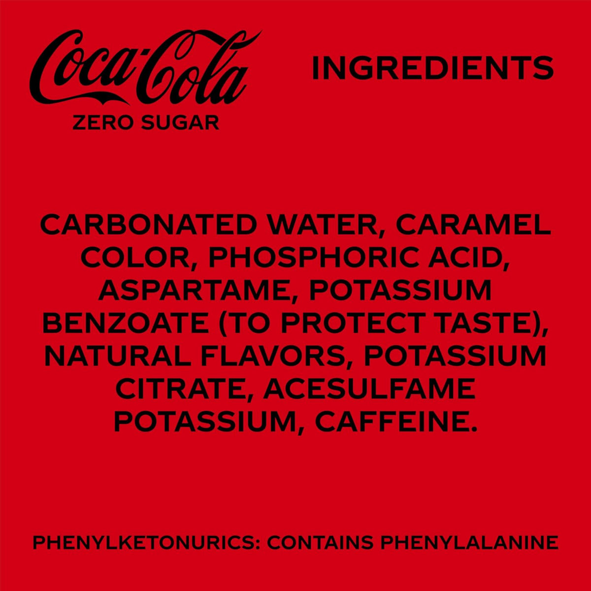 Coca-Cola Zero Sugar Cola – Aspartame-Sweetened Diet Soda for Blood Sugar-Friendly Dining