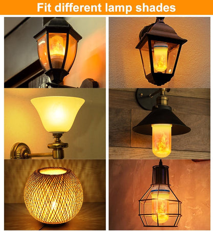 CPPSLEE 4 Mode Flame Light Bulbs 3W 1500K for Cozy Reading Corner and Bookshelf Display Home Styling 6 Pack
