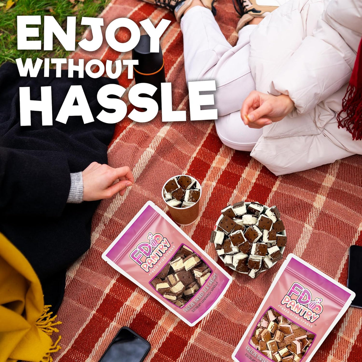 Crunchy Strawberry Chocolate Vanilla Freeze Dried Treat – Easy Last-Minute Gift Bag for Coworkers and Friends