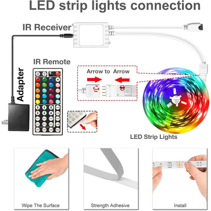 DAYBETTER LED Strip Lights 400ft Long Roll – Ambient RGB Accent Lighting for Bedroom Ceiling Cove and Living Room Aesthetic