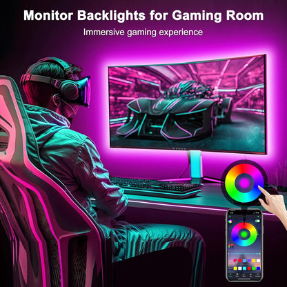 Daymeet Music Sync LED Strip – Colorful Bedroom Accent Light for Boys and Girls Room, Bluetooth App Control