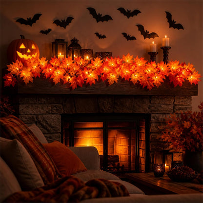 detachable vivid maple leaf accents with classic fall coloring