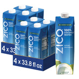 ZICO 100% Coconut Water – Single-Ingredient Hydration for Clutter-Free Kitchens, Pack of 8