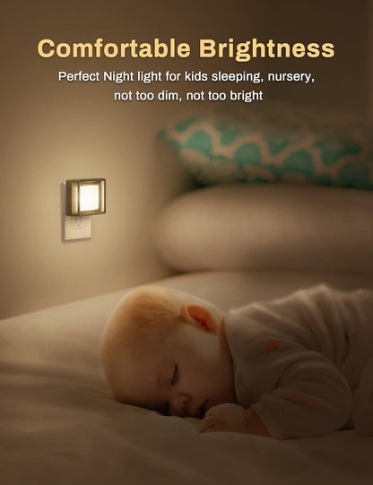 DORESshop Less-Is-More Night Light 2 Pack – 1W Always-On Glow, Side-Prong Saves the Second Outlet