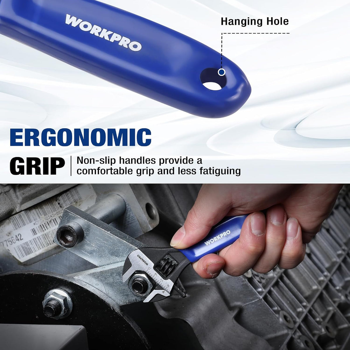 WORKPRO Mini Adjustable Wrench 4-Inch, Weather-Resistant Hand Tool for Open-Air Maintenance