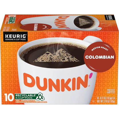 Dunkin' Colombian Medium Roast K-Cup Pods as a Mother's Day Coffee Gift, Keurig Single-Serve Pod Pack for Mom