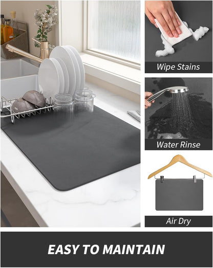 durable rubber backing that blocks water seepage and protects the countertop