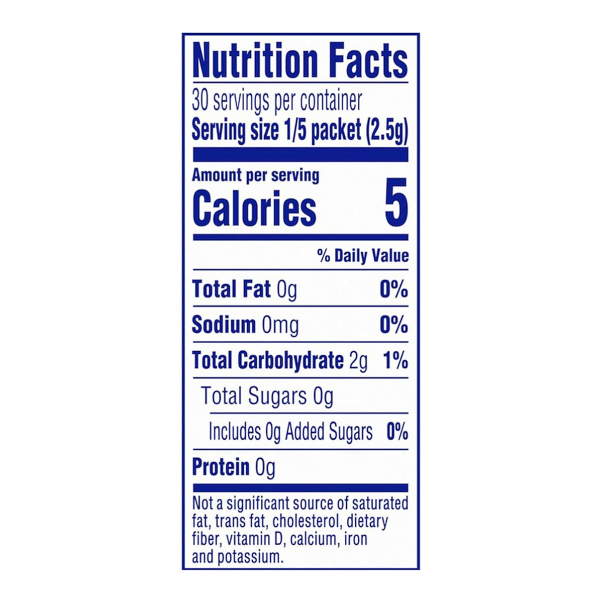 each packet makes 5 servings (one 2-quart pitcher) when mixed with 8 cups of water