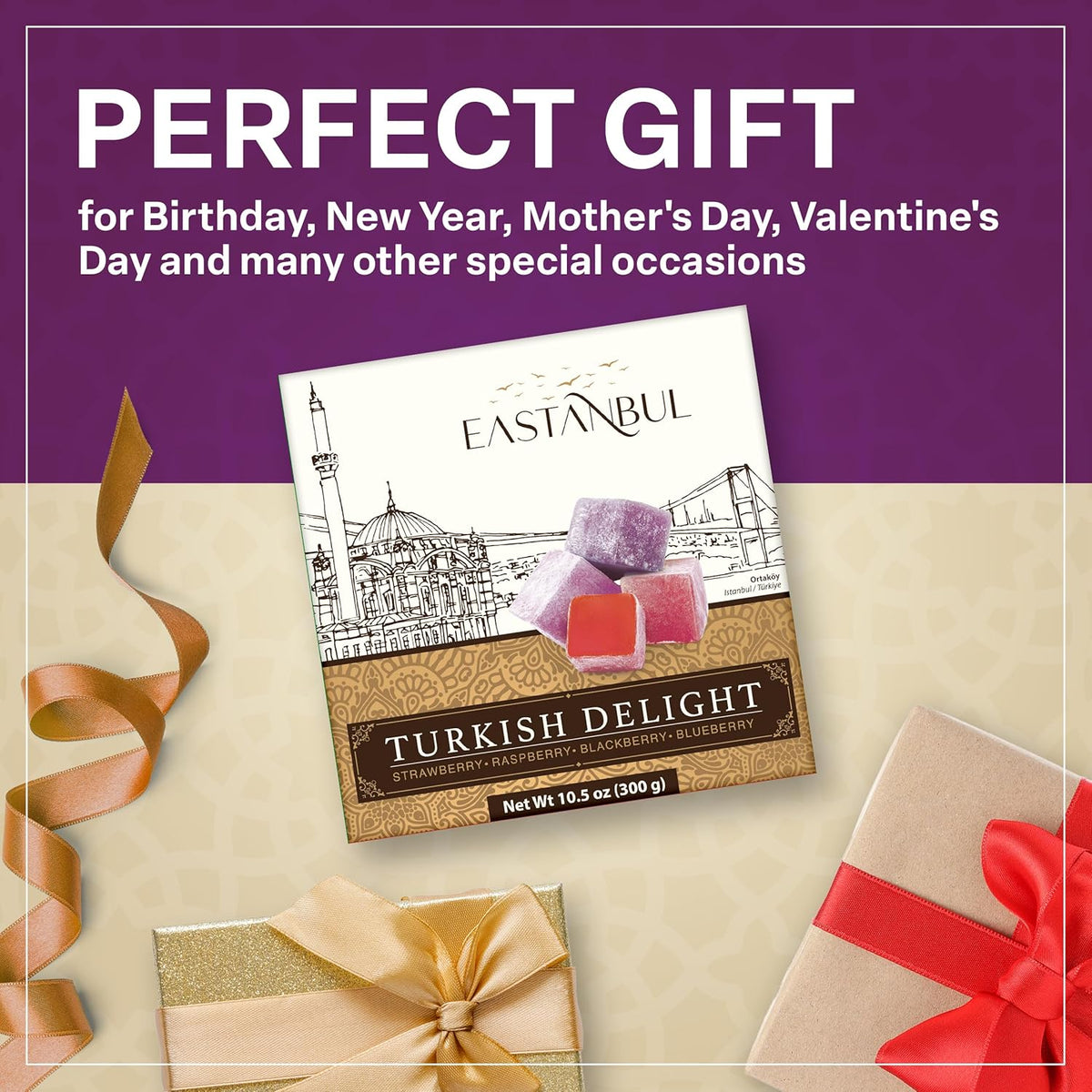 Eastanbul Turkish Delight Lokum Sampler – Parent Approved Sweet for Playdates and Family Movie Nights