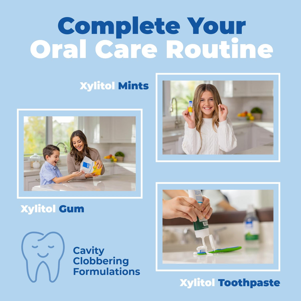 Epic Non-GMO Xylitol Chewing Gum – Vegan Dental Care Gift Set for Holidays and Get Well Soon Care Packages