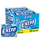 EXTRA Mint and Winterfresh Sugarless Gum 150 Count – Guilt Free Chewing Gum for Gym Bag, Purse, and Workout Locker
