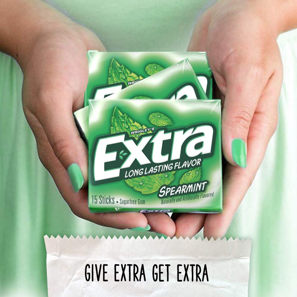 EXTRA Mint and Winterfresh Sugarless Gum 150 Count – Guilt Free Chewing Gum for Gym Bag, Purse, and Workout Locker