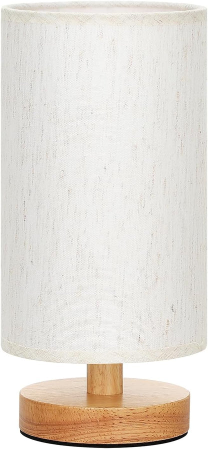 Fenmzee Patterned Nightstand Lamp for Seasonal Styling - Floral and Ginkgo Shade Options with Walnut-Tone Base