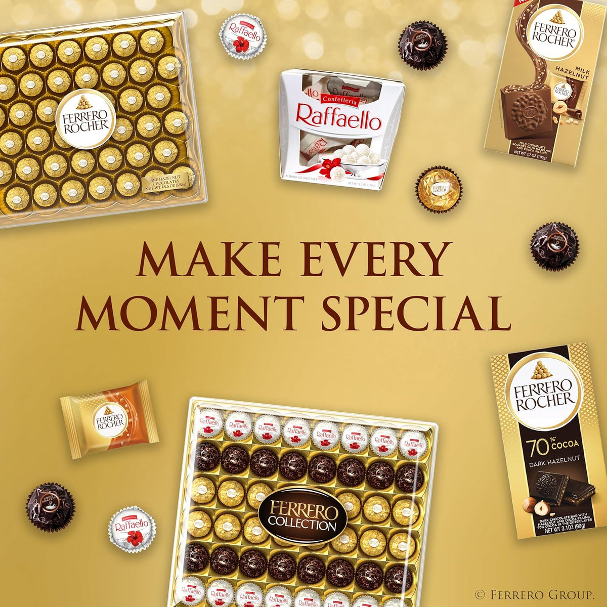 Ferrero Collection Assorted Confections – Durable Foil-Wrapped Confections for Open-Air Celebrations and Outdoor Events