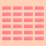 Amazon Basics Rectangular Erasers for Clean Desk Setup, Simple Bulk Pack in Classic Pink