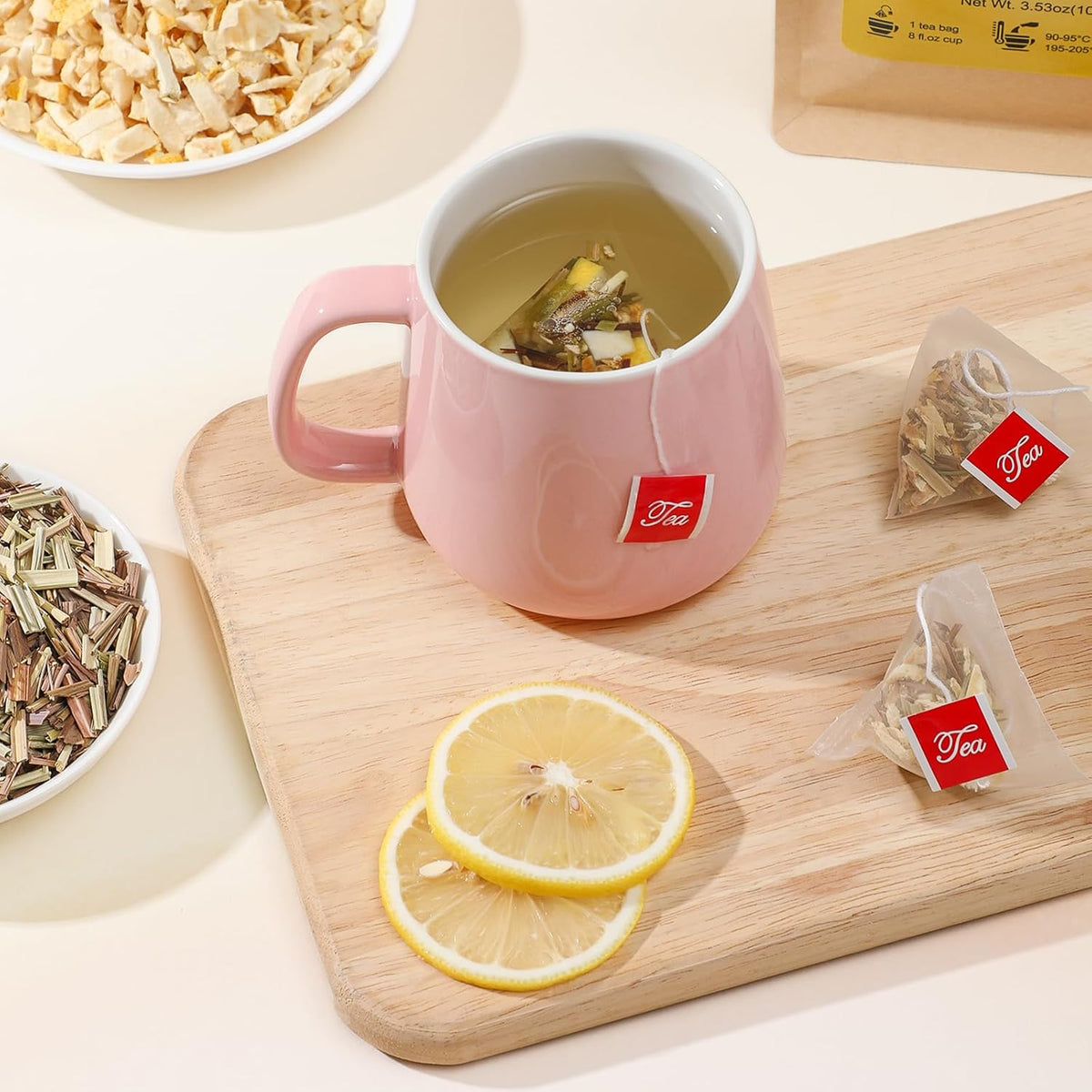 FullChea Lemon Ginger Wellness Brew – Decorative Glass-Pot Showpiece for Hosting at Home