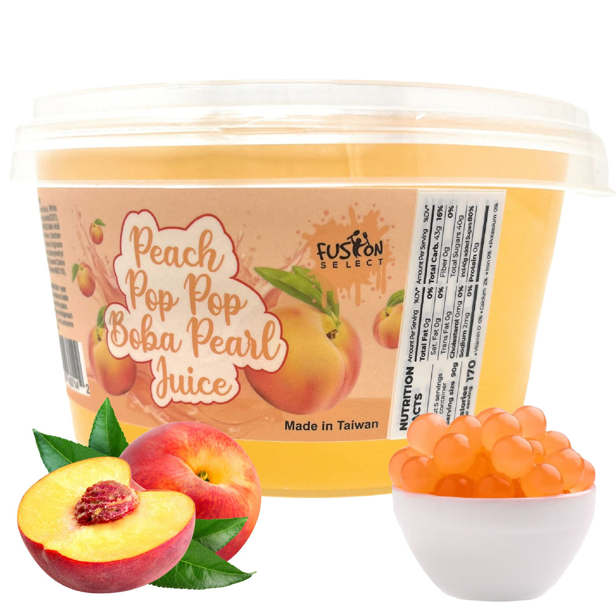 Fusion Select Strawberry Popping Boba – Clean-Label Topping for Brunch Recipes and At-Home Tea Moments