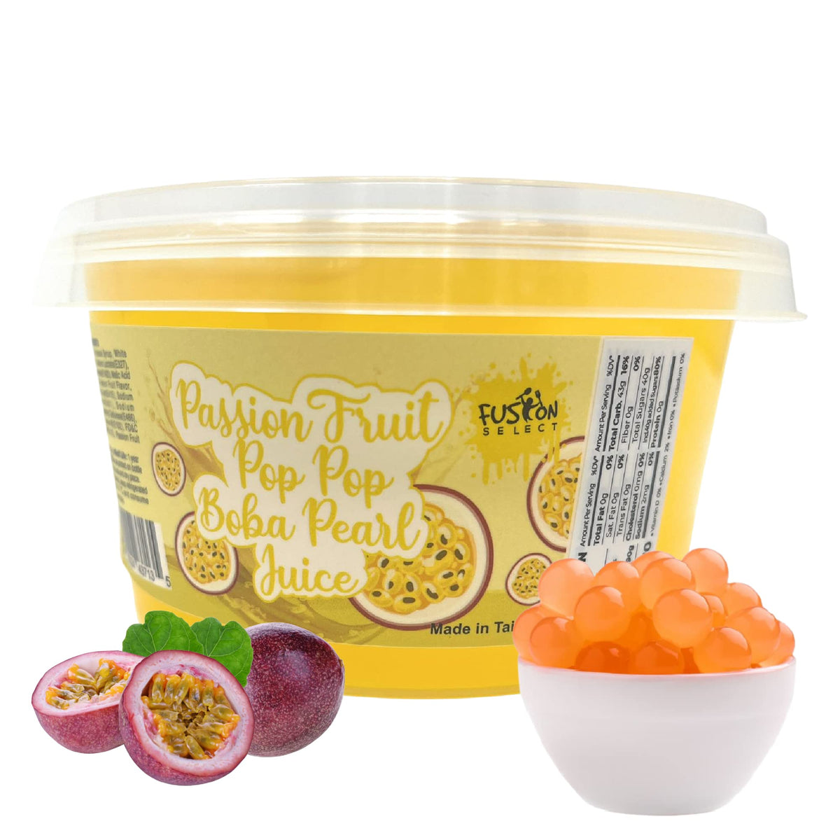 Fusion Select Strawberry Popping Boba – Clean-Label Topping for Brunch Recipes and At-Home Tea Moments