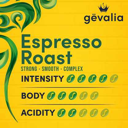 Gevalia Espresso Roast Ground Coffee – Premium Cast Iron Roasted Arabica for the Elevated Home Kitchen