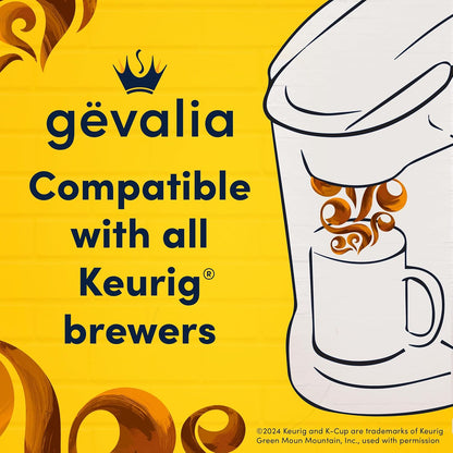 Gevalia Frothy Caramel Macchiato Espresso Style Coffee Kit – Mindful Self Care Drink for Bath Time and Quiet Evenings, 6 Count