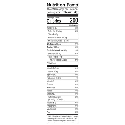Great Grains Raisins Dates Pecans Breakfast Cereal – Flexible Breakfast Cereal for Cabin Getaways and Outdoor Mornings