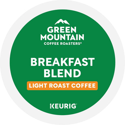 Green Mountain Coffee Roasters Breakfast Blend K-Cup Pods – Clutter-Free Single-Serve Coffee for Minimalist Kitchens, 96 Count