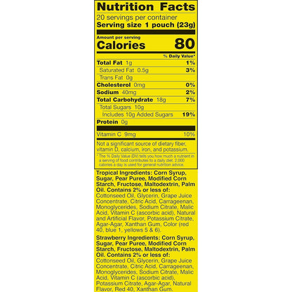 Gushers Strawberry and Tropical Gummy Snacks for Study Break Fuel and Homework Rewarding – Gluten Free Pouches