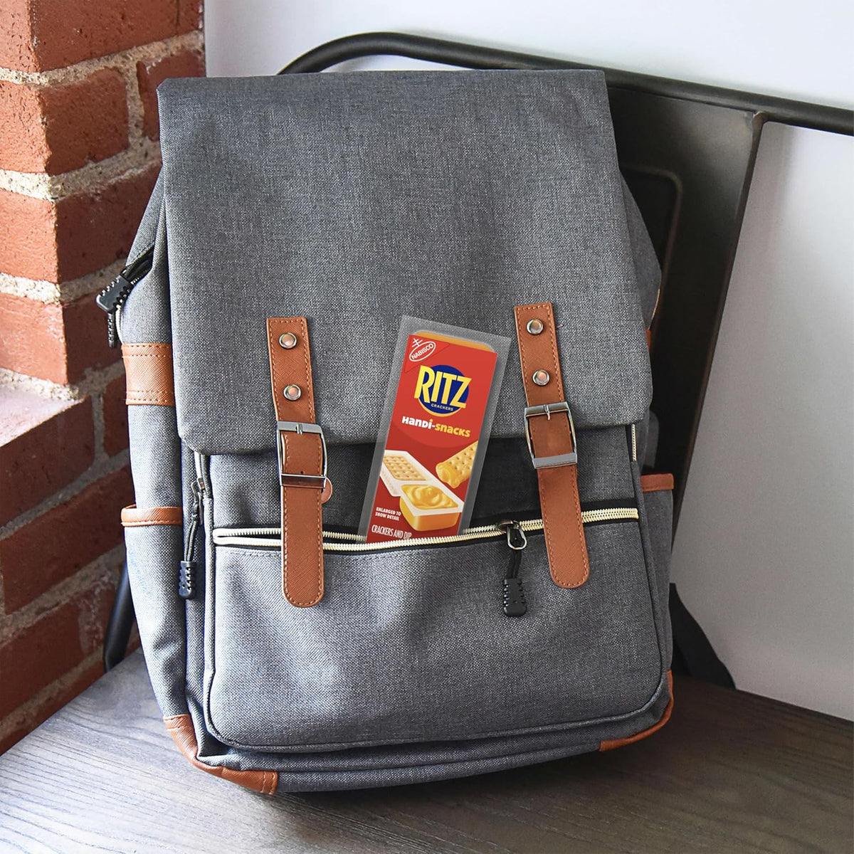 Handi-Snacks RITZ Crackers and Cheese Dip Snack Packs – 100-Calorie Portion-Controlled Snack for Mindful Eaters, 20 Single-Serve