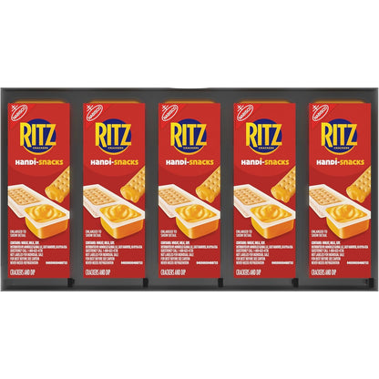 Handi-Snacks RITZ Crackers and Cheese Dip Snack Packs – 100-Calorie Portion-Controlled Snack for Mindful Eaters, 20 Single-Serve