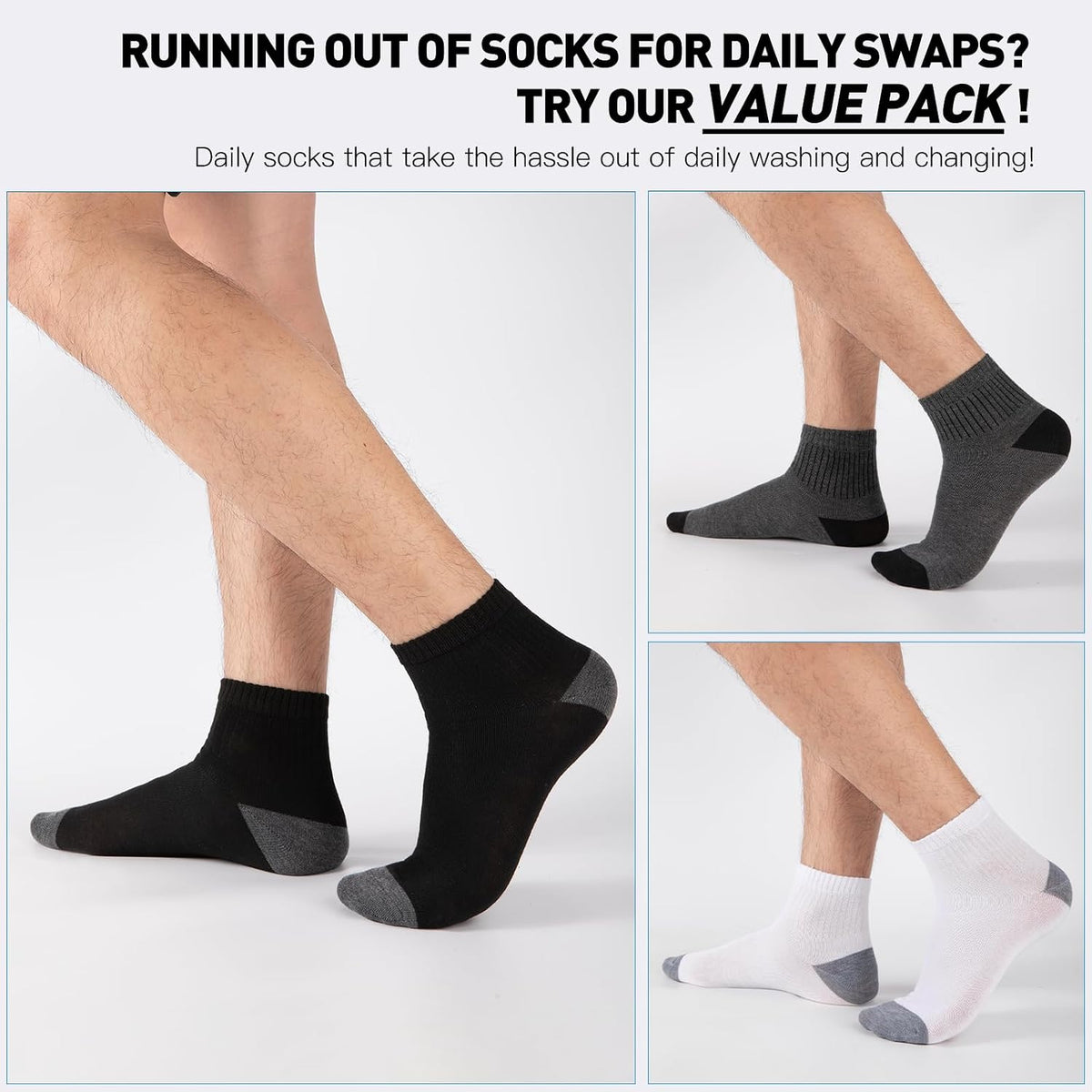 imported casual sock designed for everyday rotation