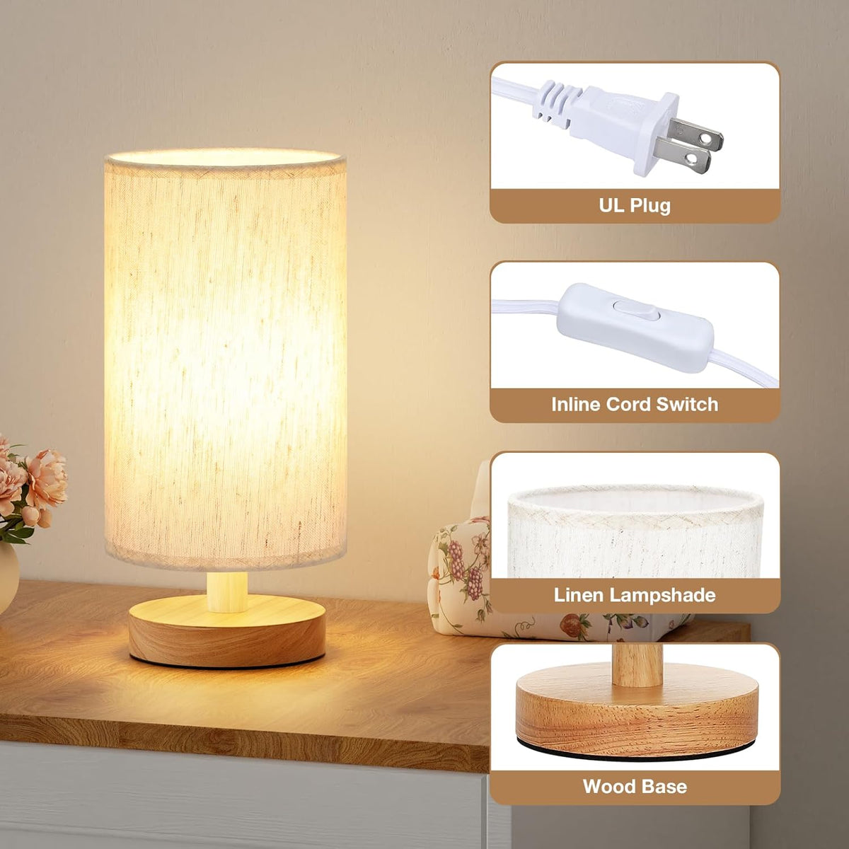 included 3000k warm white a15 led bulb (6w, 680 lumens, e26 base)