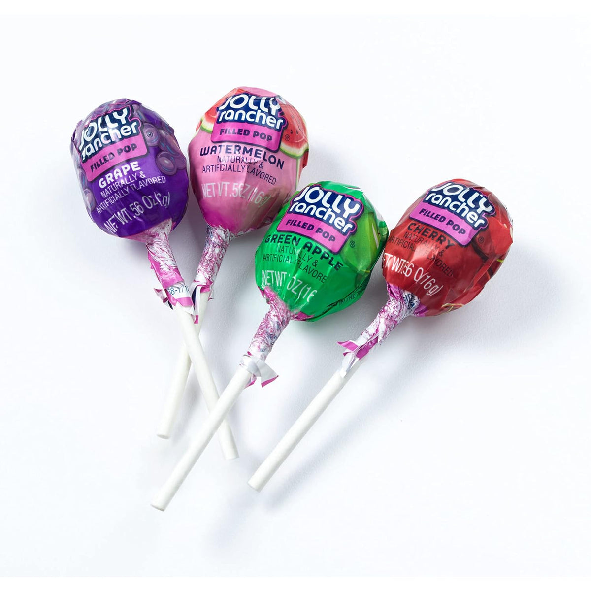 JOLLY RANCHER Filled Pops Assorted Fruit Lollipops Bulk Box, Festive Birthday Gift and Get-Well Care Package Candy for Kids and Adults