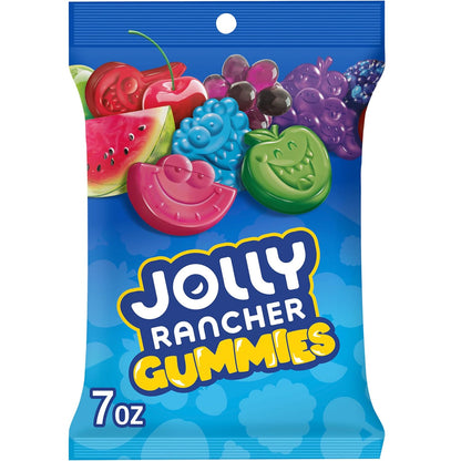 JOLLY RANCHER Gummies Assorted Fruit Flavored Candy Bag – Pantry Staple for Playdates, Playroom Snacks, and Family Movie Nights