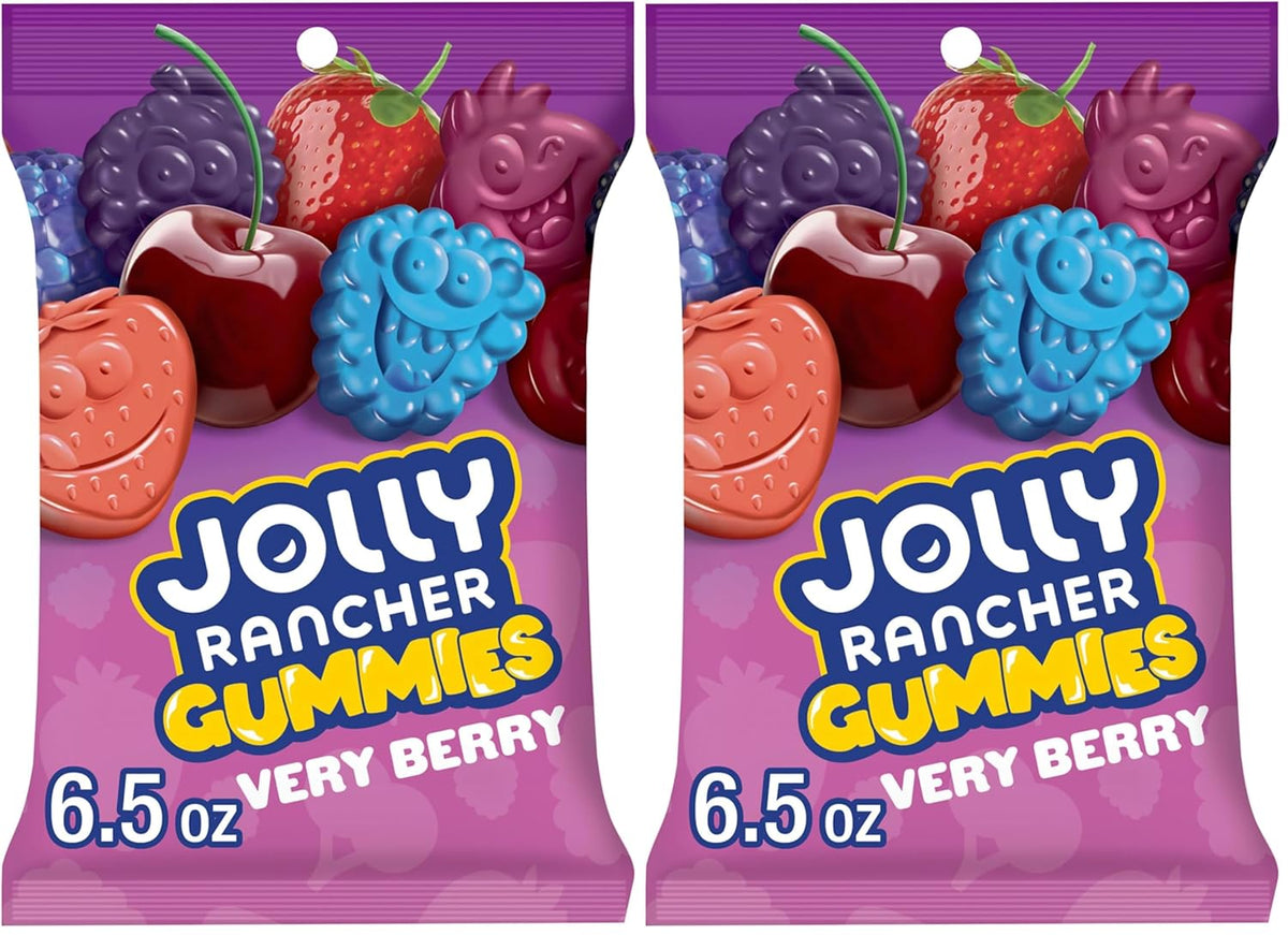 JOLLY RANCHER Gummies Assorted Fruit Flavored Candy Bag – Pantry Staple for Playdates, Playroom Snacks, and Family Movie Nights