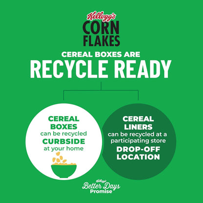 Kellogg's Corn Flakes Cereal – Clean Pantry Essential with No Artificial Additives, 24oz